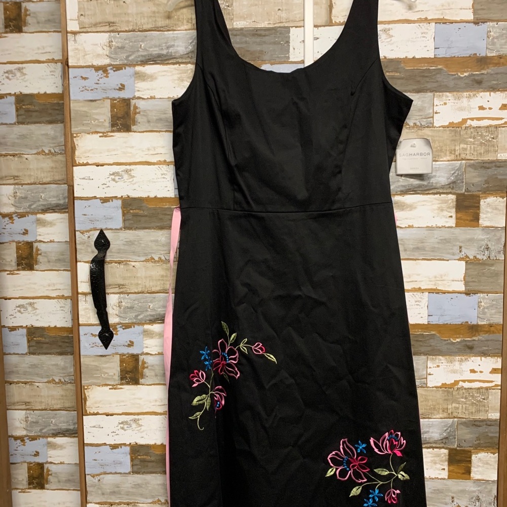NWT Size 16 Black Sleeveless MIDI Dress